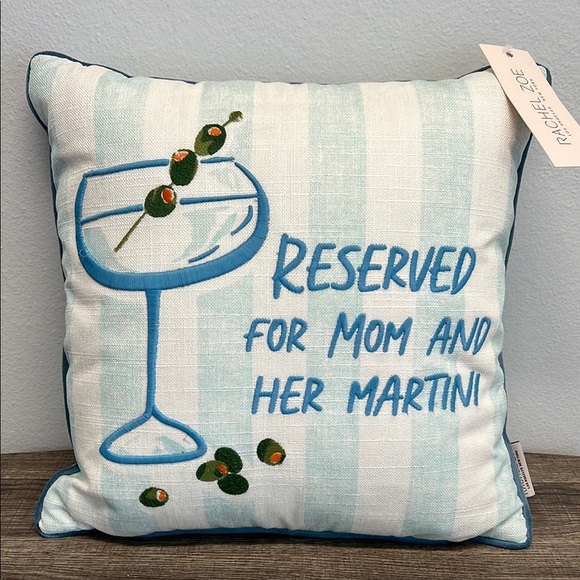Rachel Zoe | Sassy Pillow Talk  “Reserved For Mom And Her Martini” 🍸 - Picture 1 of 8